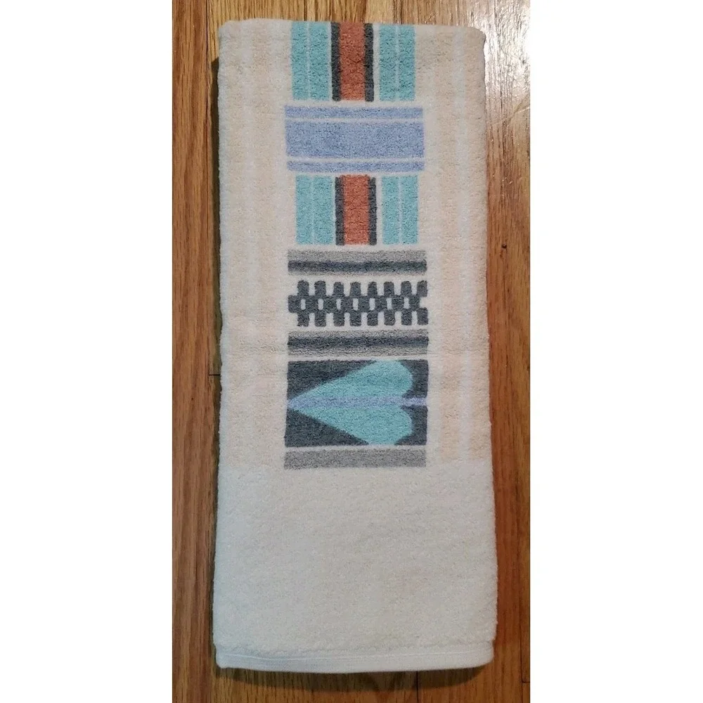 Vintage Cannon Royal Family Hand Towel‎ Southwest Geometric Print